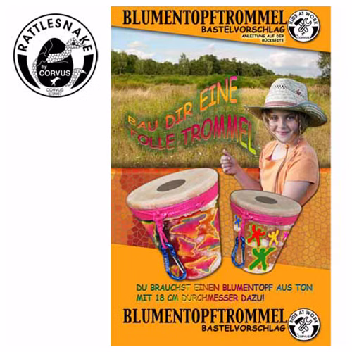Bastelset Blumentopf-Trommel Bastelset Blumentopf-Trommel