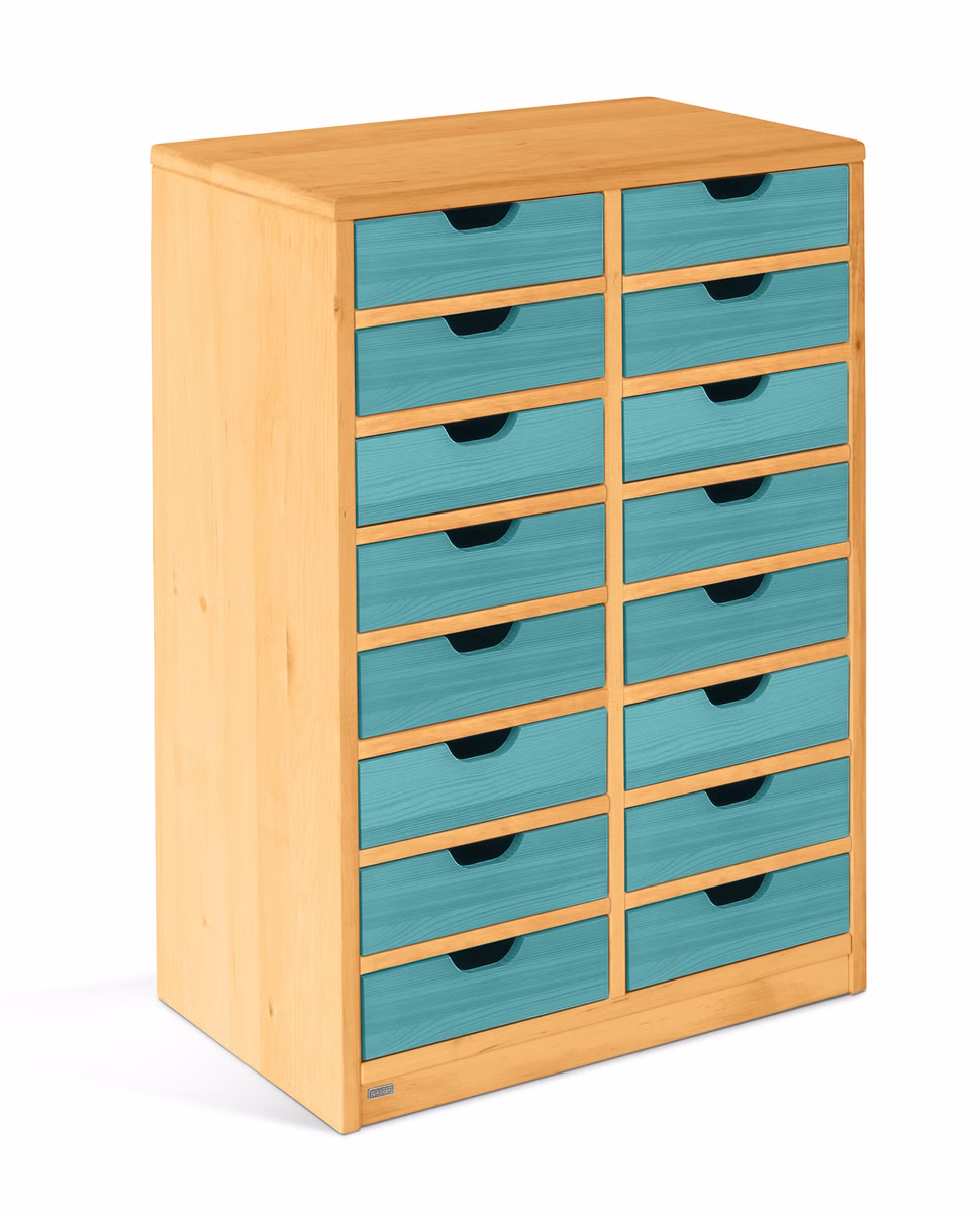 Robin Regal schmal Set 7, mit Schubladen Robin Regal schmal Set 7, mit Schubladen