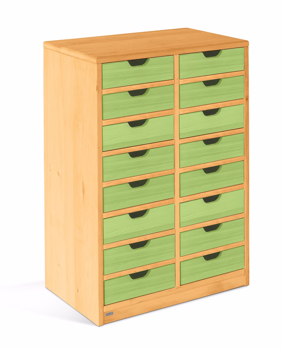 Robin Regal schmal Set 7, mit Schubladen Robin Regal schmal Set 7, mit Schubladen
