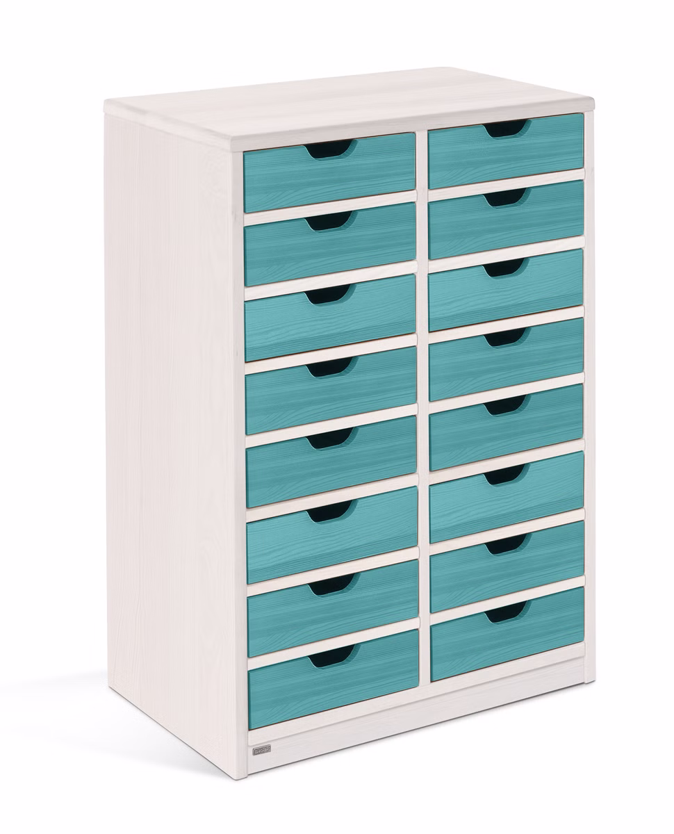 Robin Regal schmal Set 7, mit Schubladen Robin Regal schmal Set 7, mit Schubladen