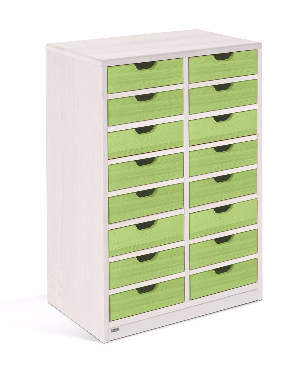 Robin Regal schmal Set 7, mit Schubladen Robin Regal schmal Set 7, mit Schubladen