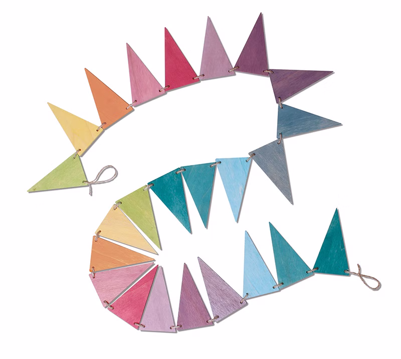 Bunte Wimpelkette aus Holz, Grimm's Bunte Wimpelkette aus Holz, Grimm's sb