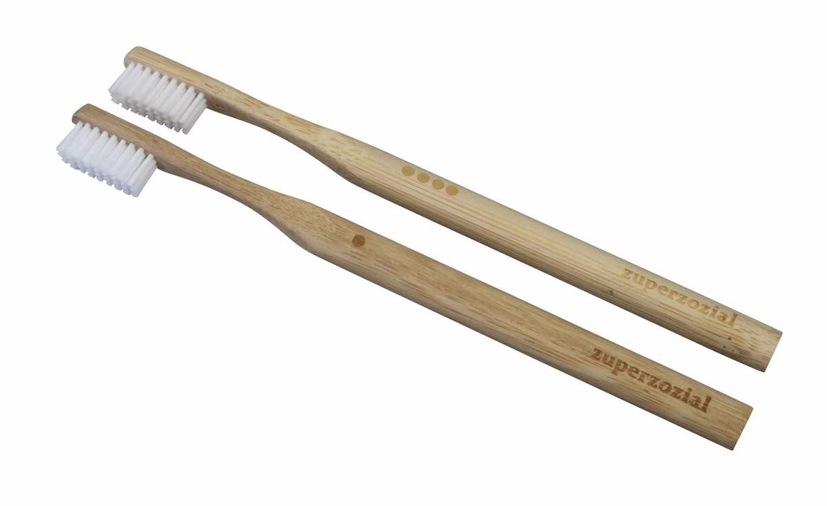2 er Set Zahnbürsten aus Bambus, Capventure 2 er Set Zahnbürsten aus Bambus, Capventure