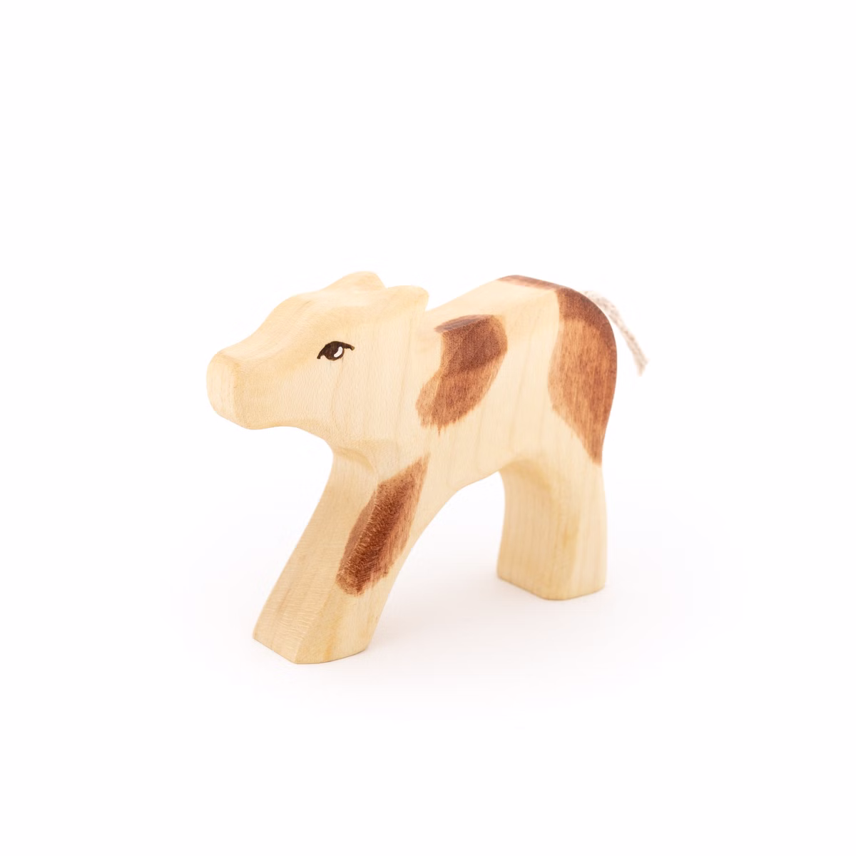 Holzfigur Kalb trinkend Holzfigur Kalb trinkend sb