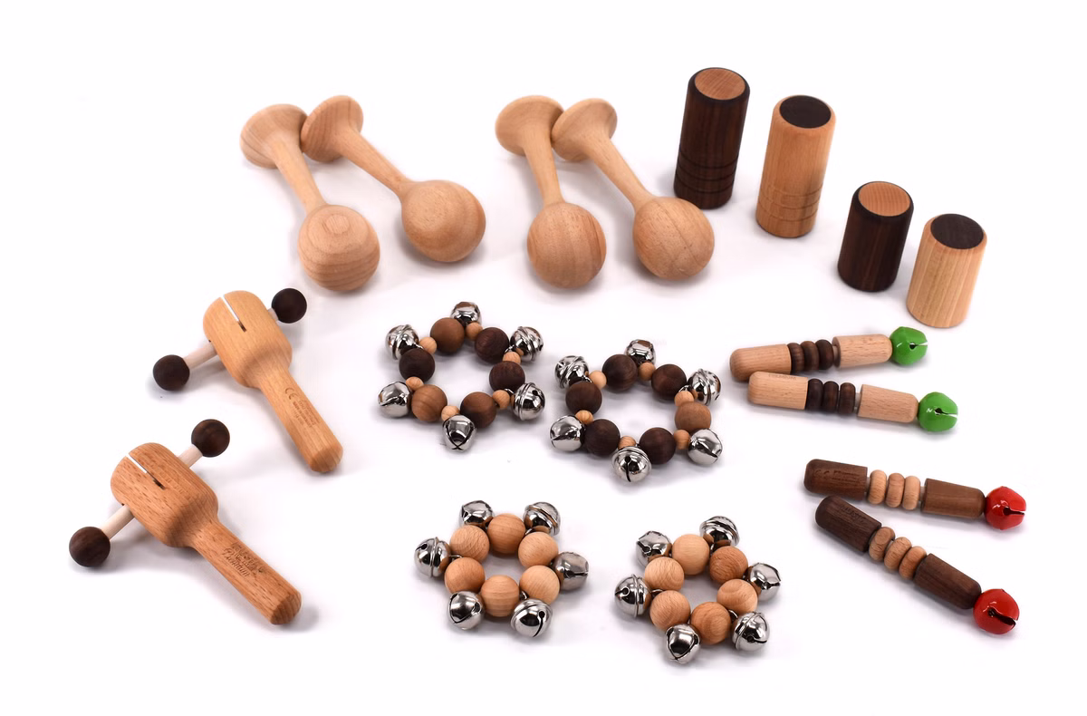 Holz-Percussion-Set für Krabbelgruppen Holz-Percussion-Set für Krabbelgruppen