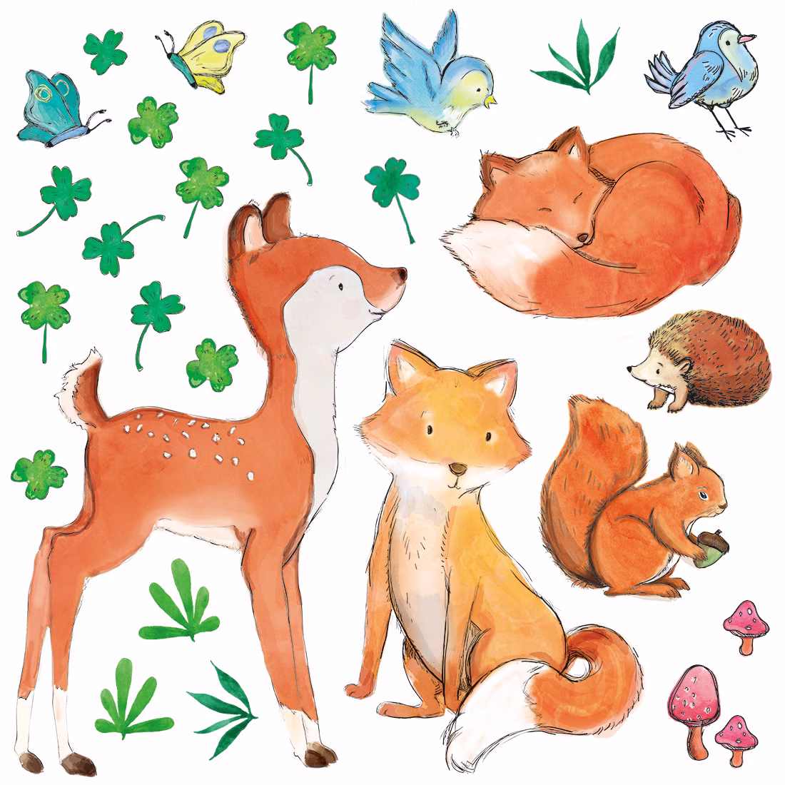 Wandsticker Waldfreunde Wandsticker Waldfreunde sb