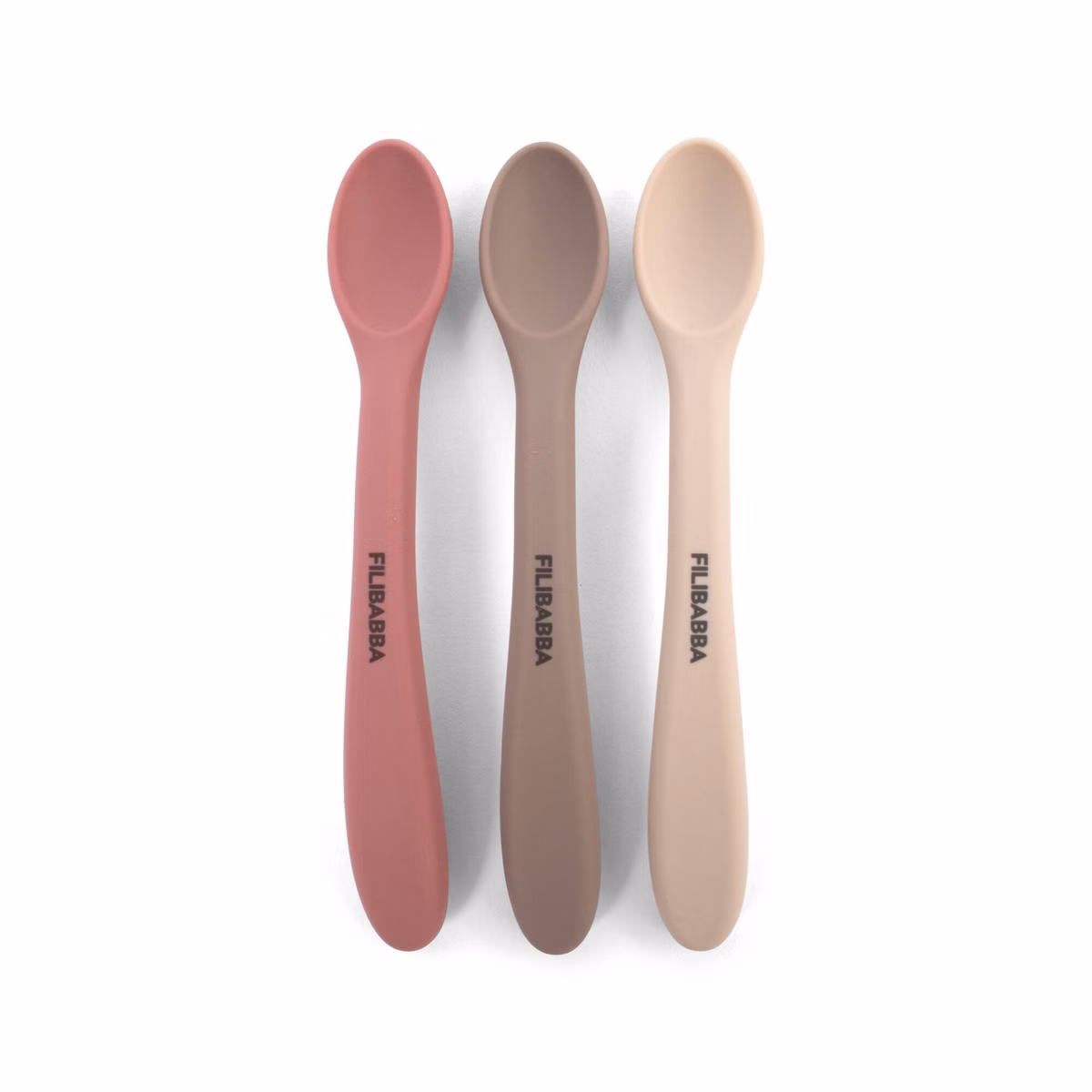 3er Set Babylöffel aus Silikon Rosa Mix 3er Set Babylöffel aus Silikon Rosa Mix