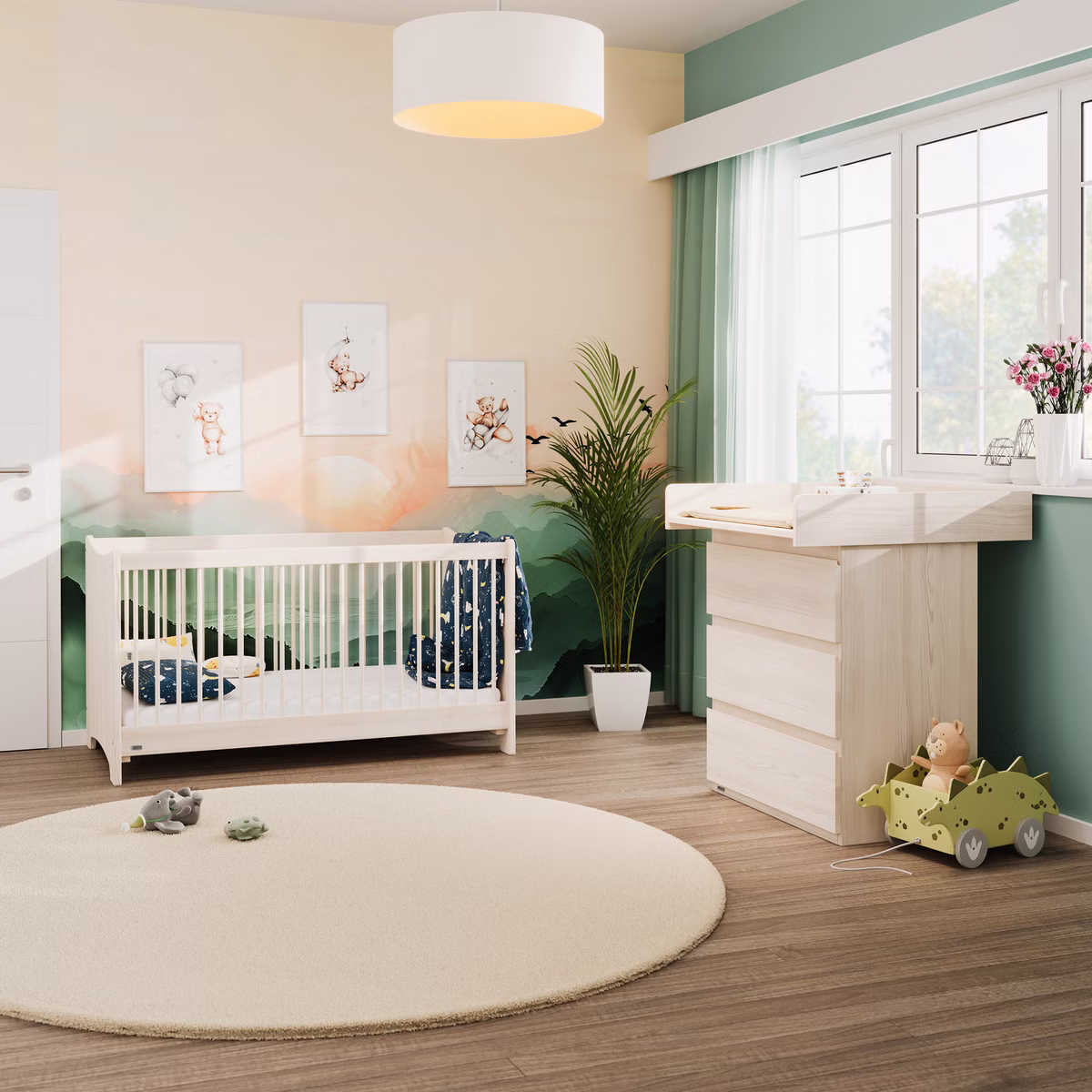 Starter-Set Finn Babybett und Wickelkommode Starter-Set Finn Babybett und Wickelkommode sb