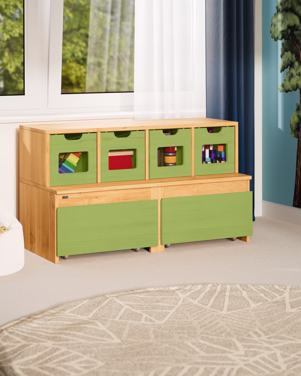 Finn Spielregal mit Regalboxen Finn Spielregal mit Regalboxen sb