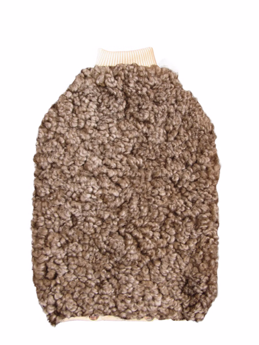 Lammfell-Wärmflasche gelockt, Braun Lammfell-Wärmflasche gelockt, Braun