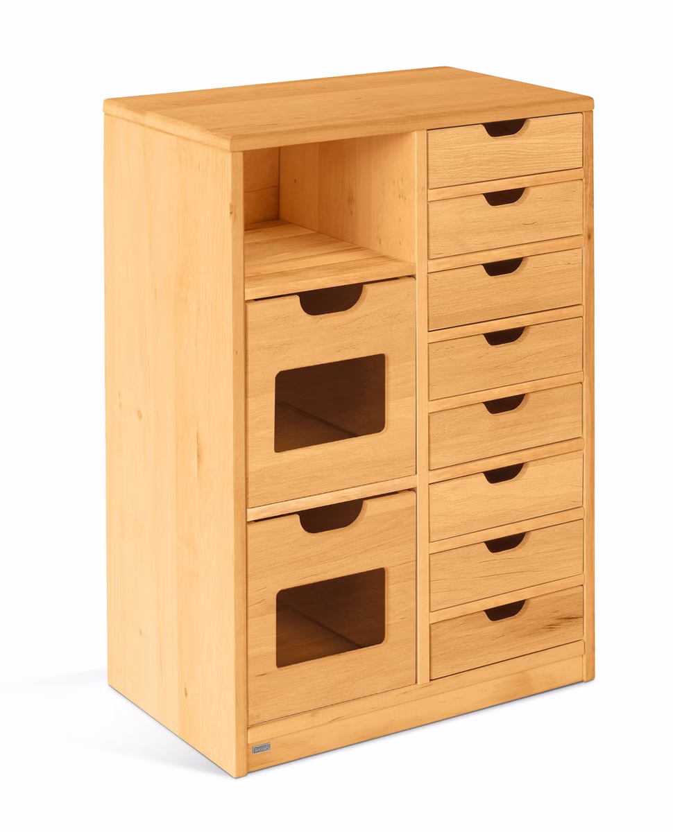 29955-7 Robin Regal schmal Set 10, mit Regalboxen & Schubladen