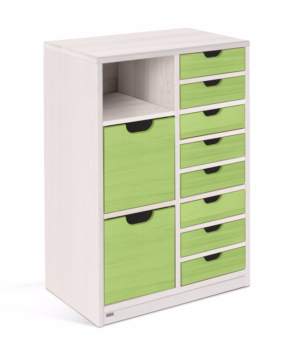Robin Regal schmal Set 10, mit Regalboxen & Schubladen Robin Regal schmal Set 10, mit Regalboxen & Schubladen