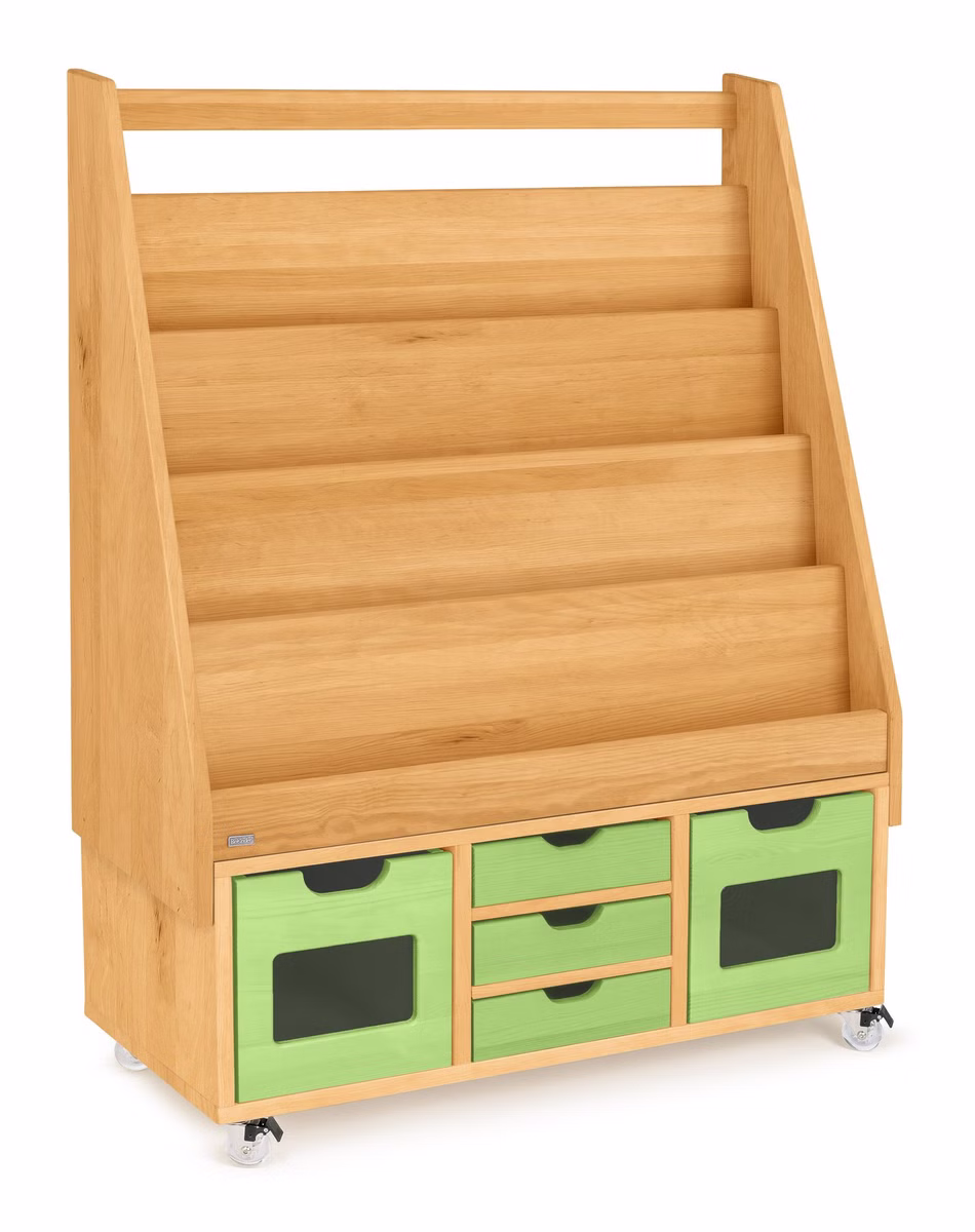 29956-25 Robin Rollregal mit Bücherregal inkl. 3 Schubladen und 2 Regalboxen