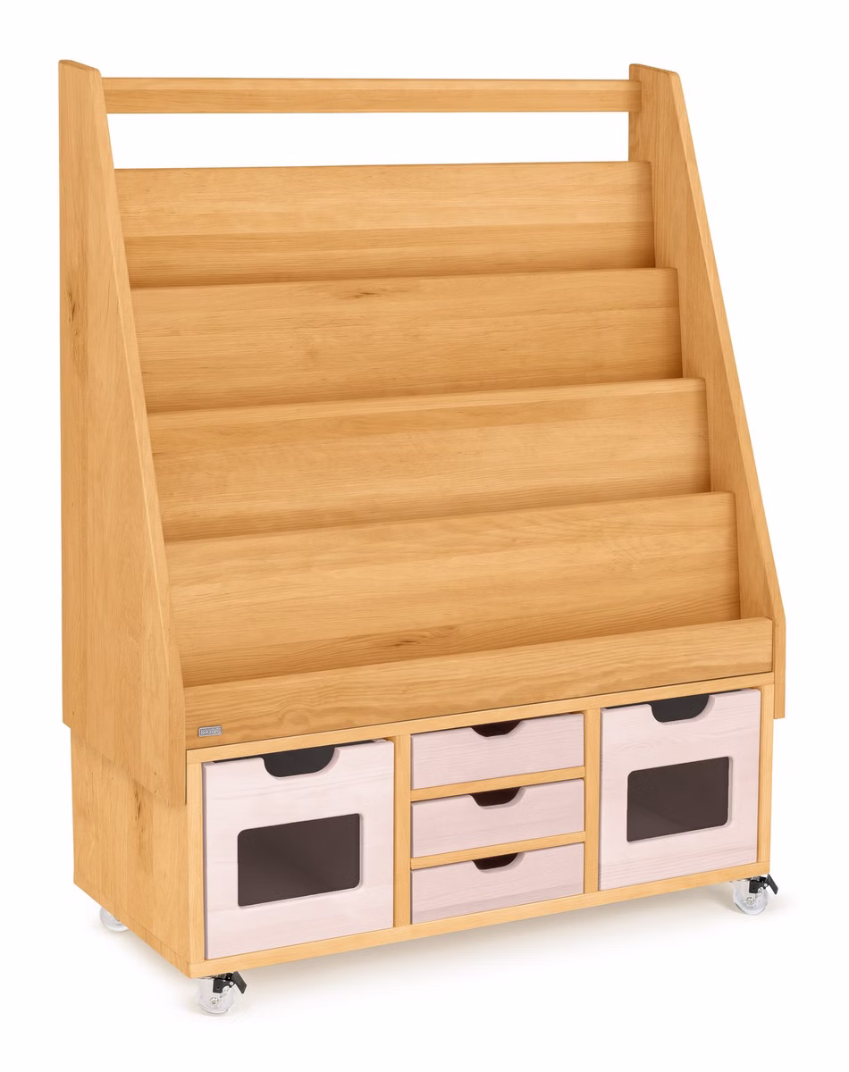 29956-27 Robin Rollregal mit Bücherregal inkl. 3 Schubladen und 2 Regalboxen