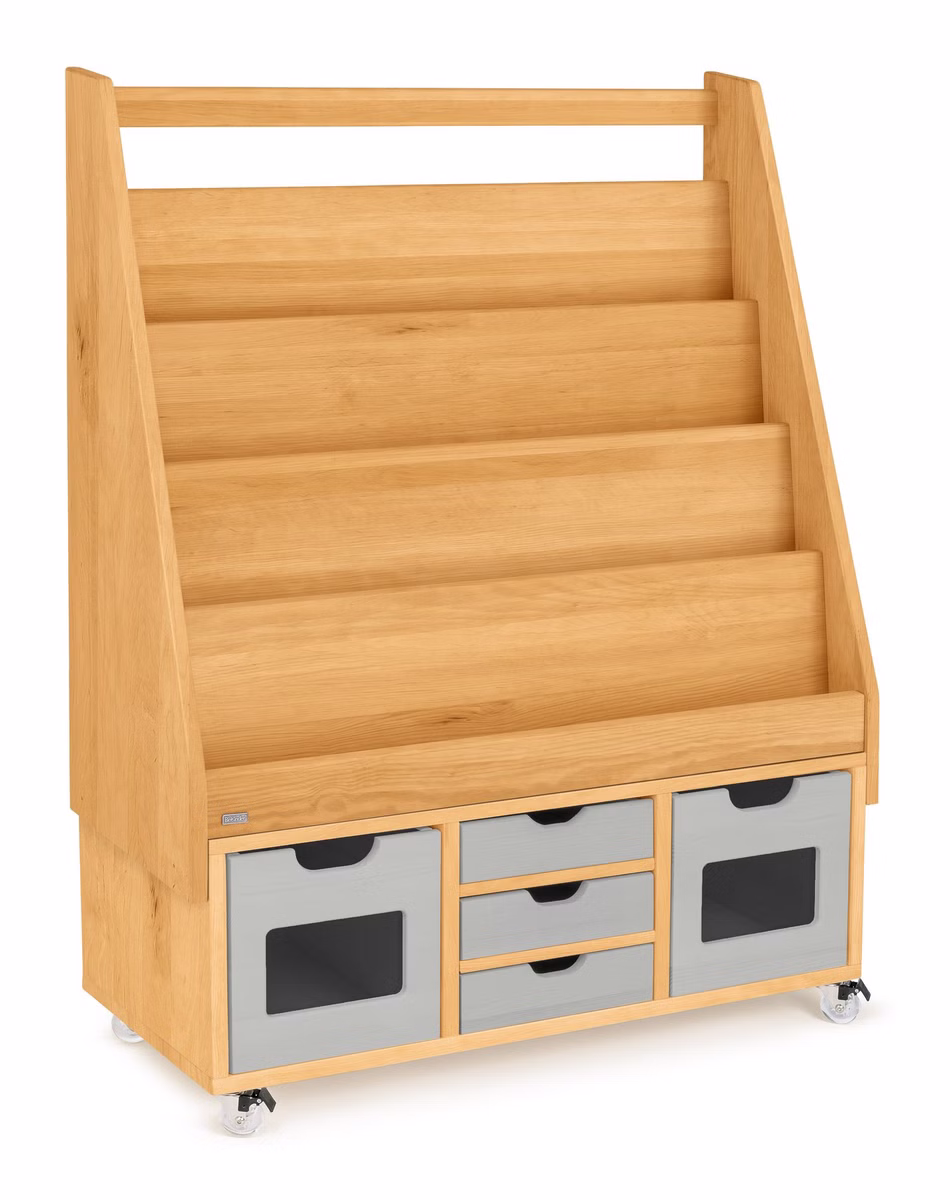 29956-26 Robin Rollregal mit Bücherregal inkl. 3 Schubladen und 2 Regalboxen