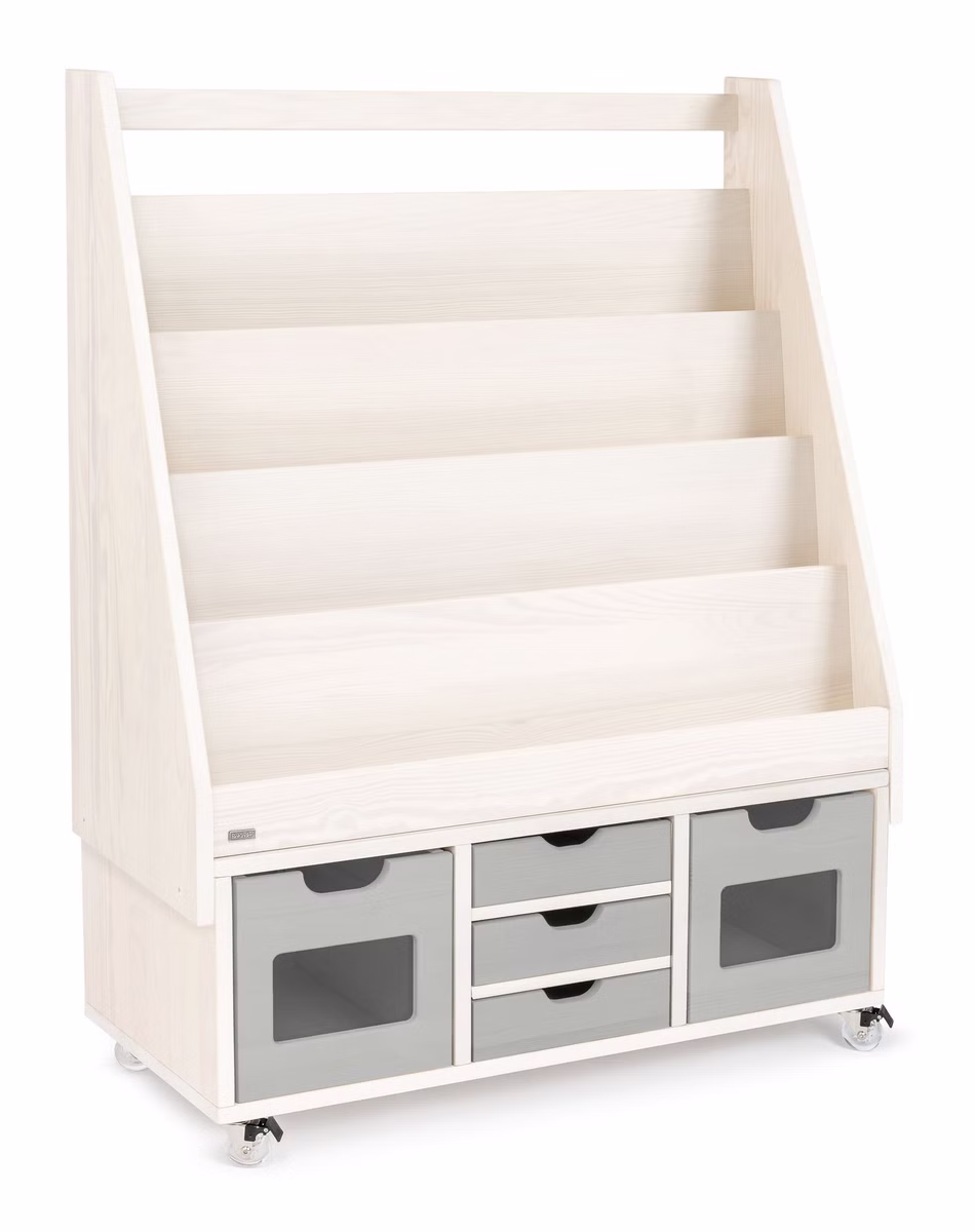 29956-42 Robin Rollregal mit Bücherregal inkl. 3 Schubladen und 2 Regalboxen