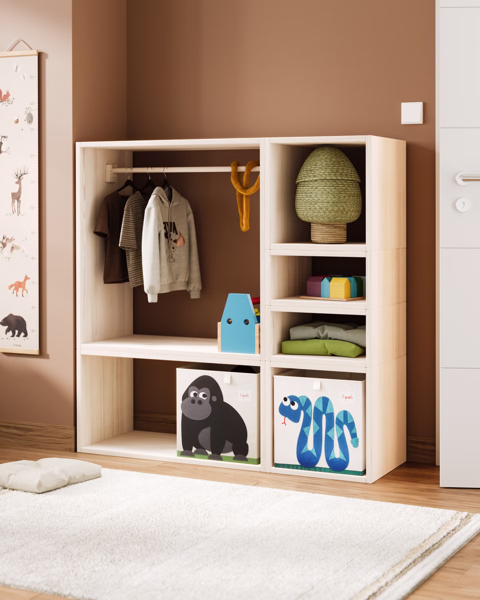 Laura Set offener Kinder-Kleiderschrank und Raumteiler Laura Set offener Kinder-Kleiderschrank und Raumteiler sb