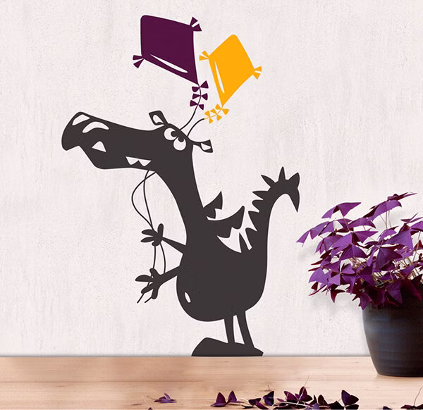 Wandsticker Drache mit Drachen Wandsticker Drache mit Drachen sb