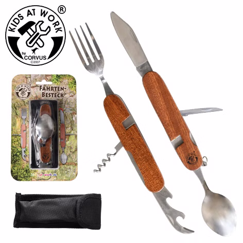 Outdoor Besteck mit Holzgriff Outdoor Besteck mit Holzgriff
