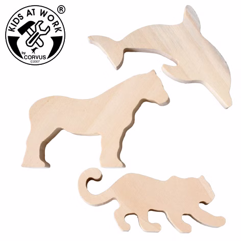 3er Holzrohling Tiere 3er Holzrohling Tiere
