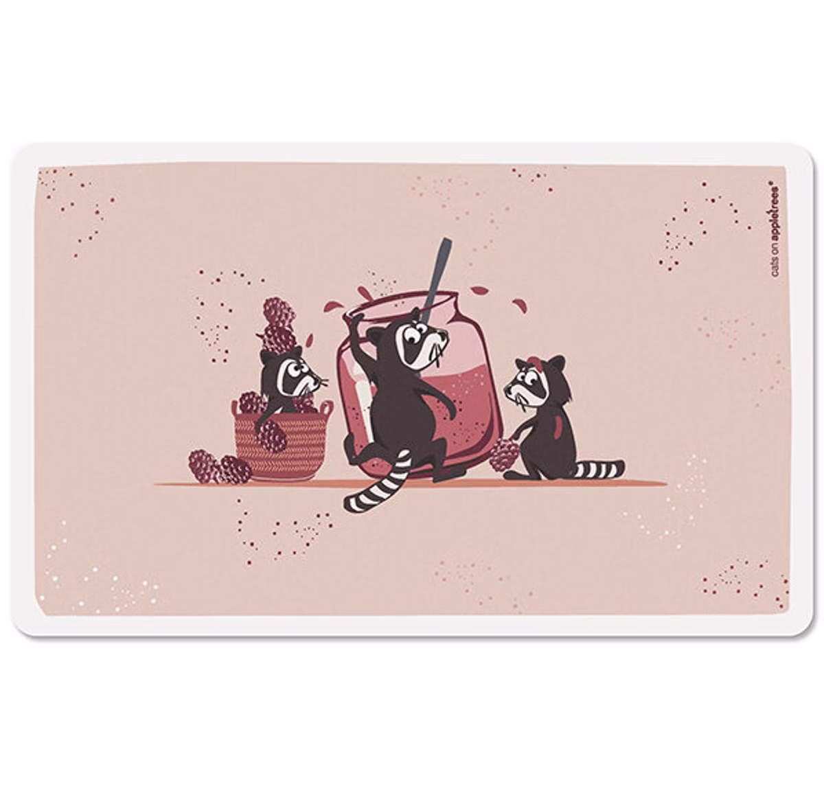 Set Frühstücksbrettchen mit Tasse Waschbär Set Frühstücksbrettchen mit Tasse Waschbär