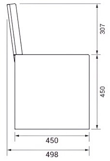 Abmessungen Sitzbank aus Stahl