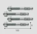 Befestigungskit bestehend aus 4 mechanischen Dübeln