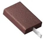 Blick in eine Latte aus Recyclingkunststoff mit Stahlarmierung