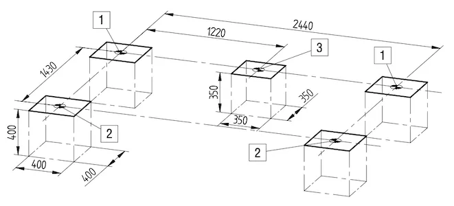 Fundamentplan der Ausführung All-in-one