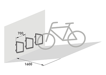 Fahrradparker Abmessungen