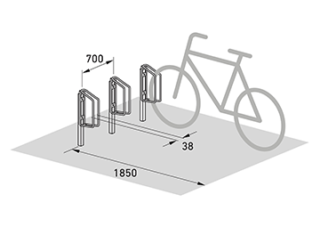 Fahrradparker Abmessungen