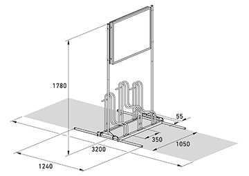 Fahrradparker Abmessungen