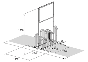 Fahrradparker Abmessungen