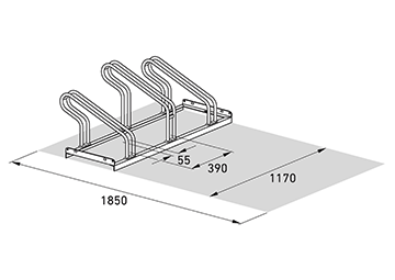 Fahrradparker Abmessungen