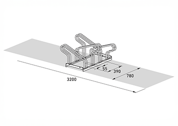 Fahrradparker Abmessungen