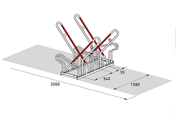 Fahrradparker Abmessungen