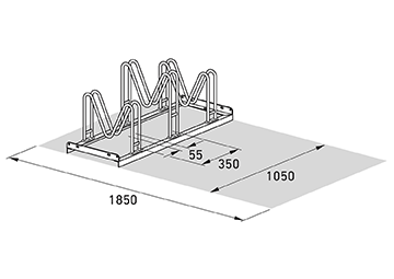 Fahrradparker Abmessungen