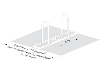 Fahrradparker Abmessungen