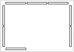 Schema für das Modell M mit einer Windschutzwand links