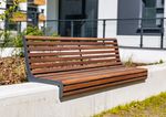 Parkbank URBAN LIFE für Sockelbefestigung mit Rückenlehne, mit und ohne Armlehnen