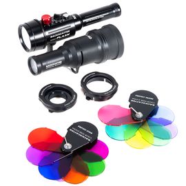 Backscatter Mini Flash 3 MF-3 Unterwasserblitz, OS-1 Snoot & Color Filter Paket