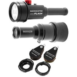 Backscatter Mini Flash MF-1 Unterwasserblitz, OS-1 Snoot & Color Filter Paket