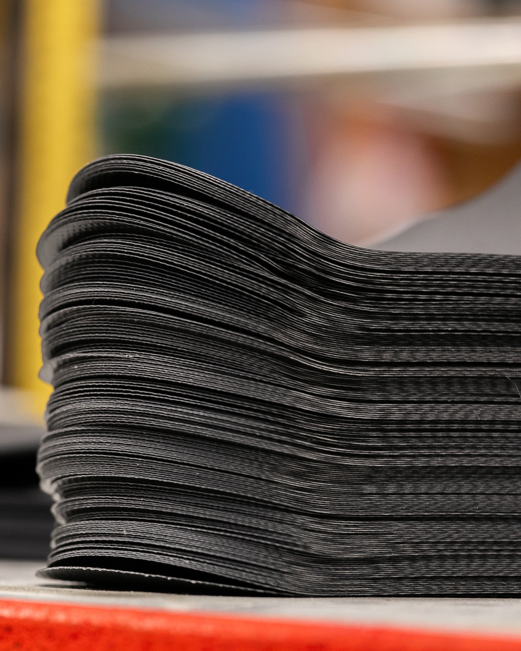 Stapel schwarzen Materials Stapel schwarzen Materials