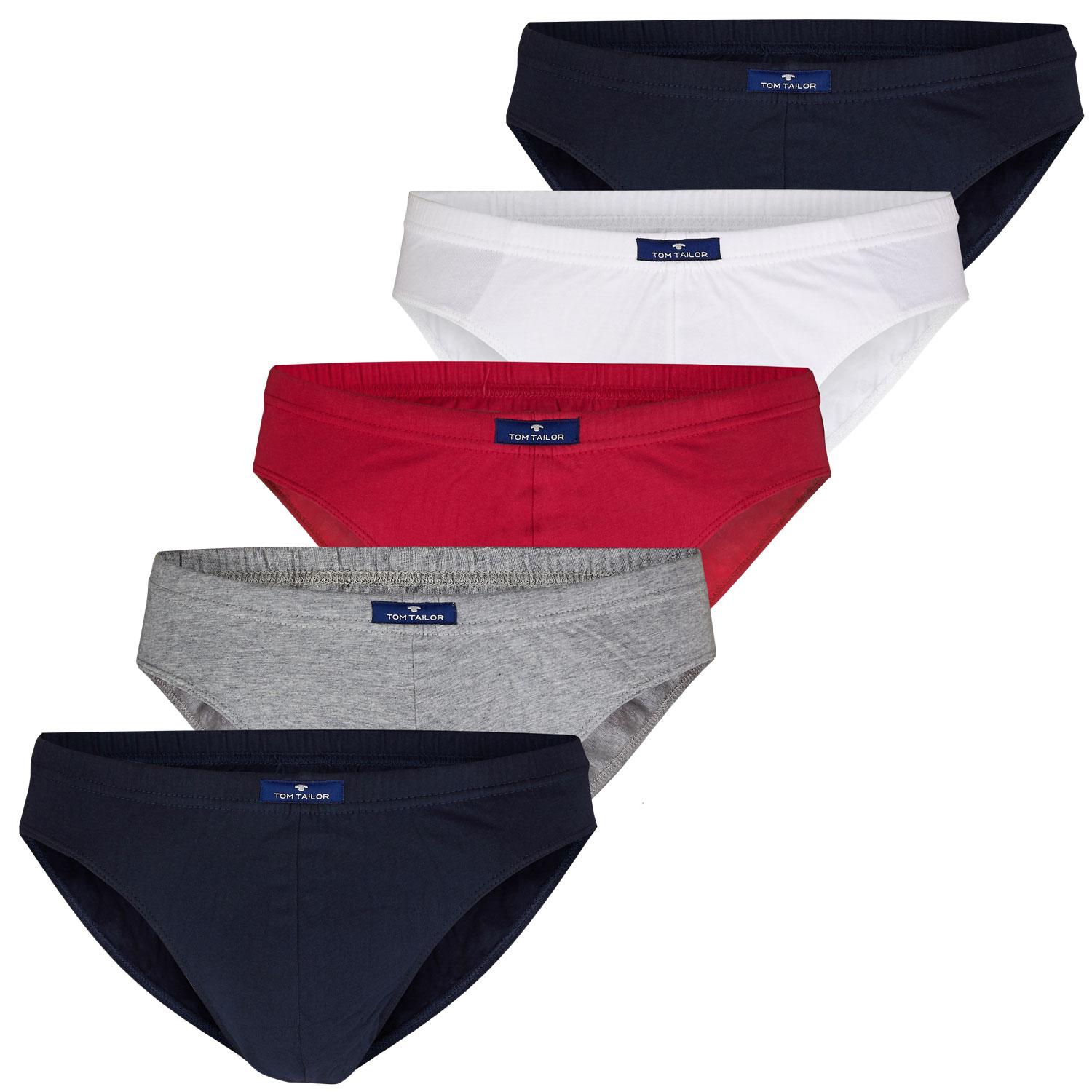 5er Pack Tom Tailor Herren Slips, Unterhosen, Unterwäsche, Slip, Gr. 5