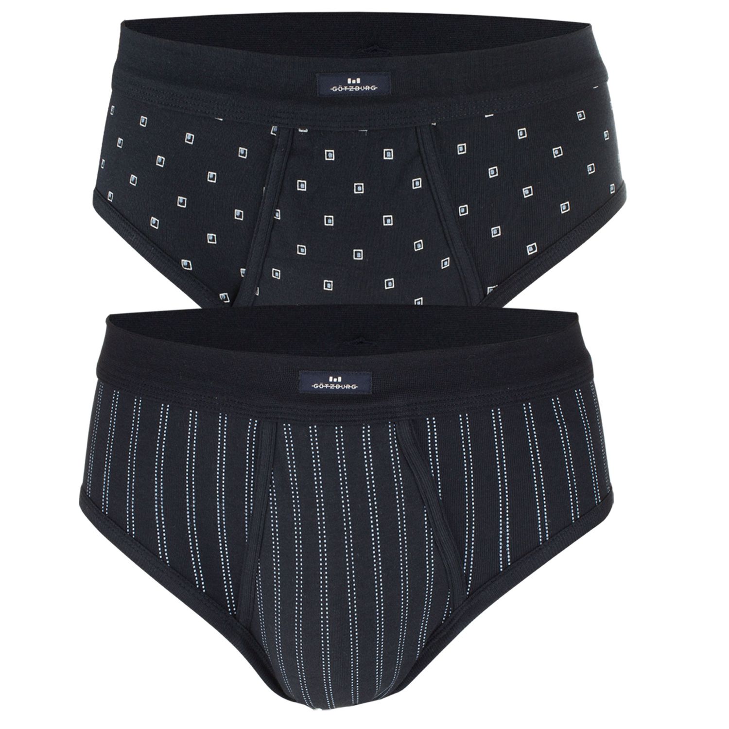 Götzburg Herren Slips , 2 Stück, Feinripp mit Eingriff, Unterhose