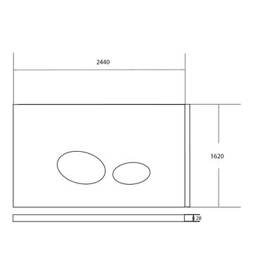 Creavit Drop WC Betätigungsplatte 2-Mengen-Spülung