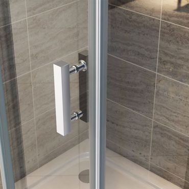 Aloni Duschkabine Eckdusche Schwingtür 6mm Klarglas