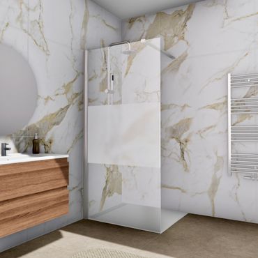 Walk In Dusche Begehbare Duschwand Glas Duschabtrennung Duschtrennwand Glastrennwand Glaswand mit NANO-Beschichtung