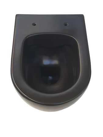 Aloni Design Hänge-WC Schwarz Spülrandlos