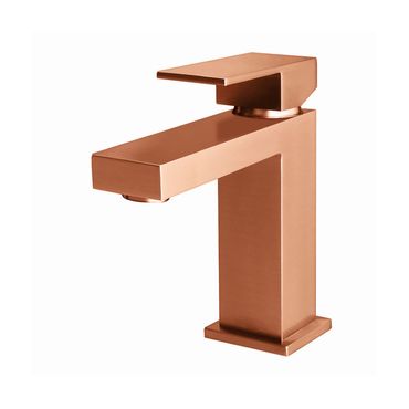 Aloni Chan Waschbeckenarmatur Einhebel viereckig Kupfer gebürstet